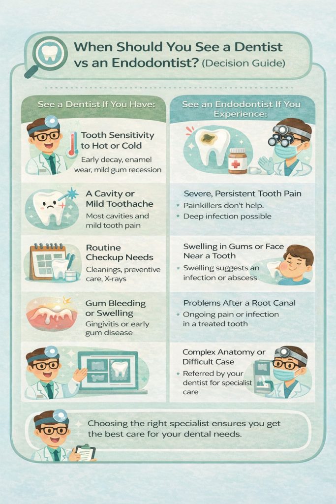 When Should You See a Dentist vs an Endodontist When Should You See a Dentist vs an Endodontist