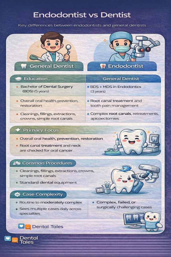 endodontist vs Dentist endodontist vs Dentist